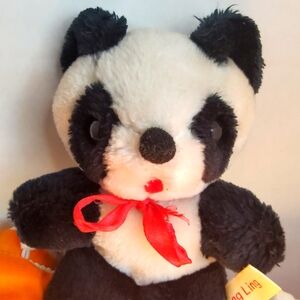 7" vintage LING LING plush panda bear